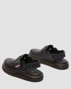 Jorge II BT21 Leather Slingback Mules in Black