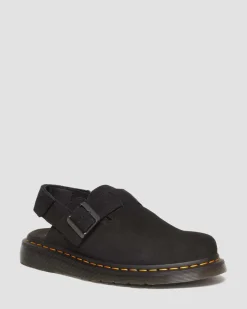 Jorge II Suede Slingback Mules in Black