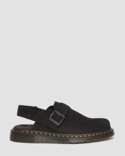 Jorge II Suede Slingback Mules in Black