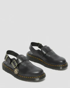 Jorge Made in England Leather Slingback Mules in Black