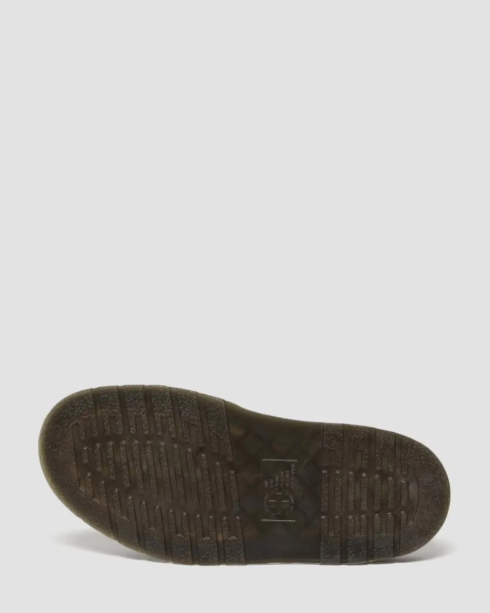 Josef Analine Leather Buckle Slide Sandals in Black