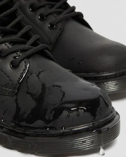 Junior 1460 Faux Fur Lined Boots in Black