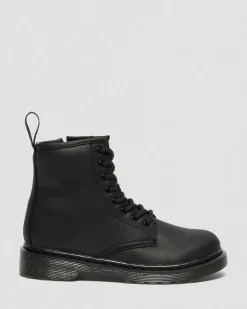 Junior 1460 Faux Fur Lined Boots in Black