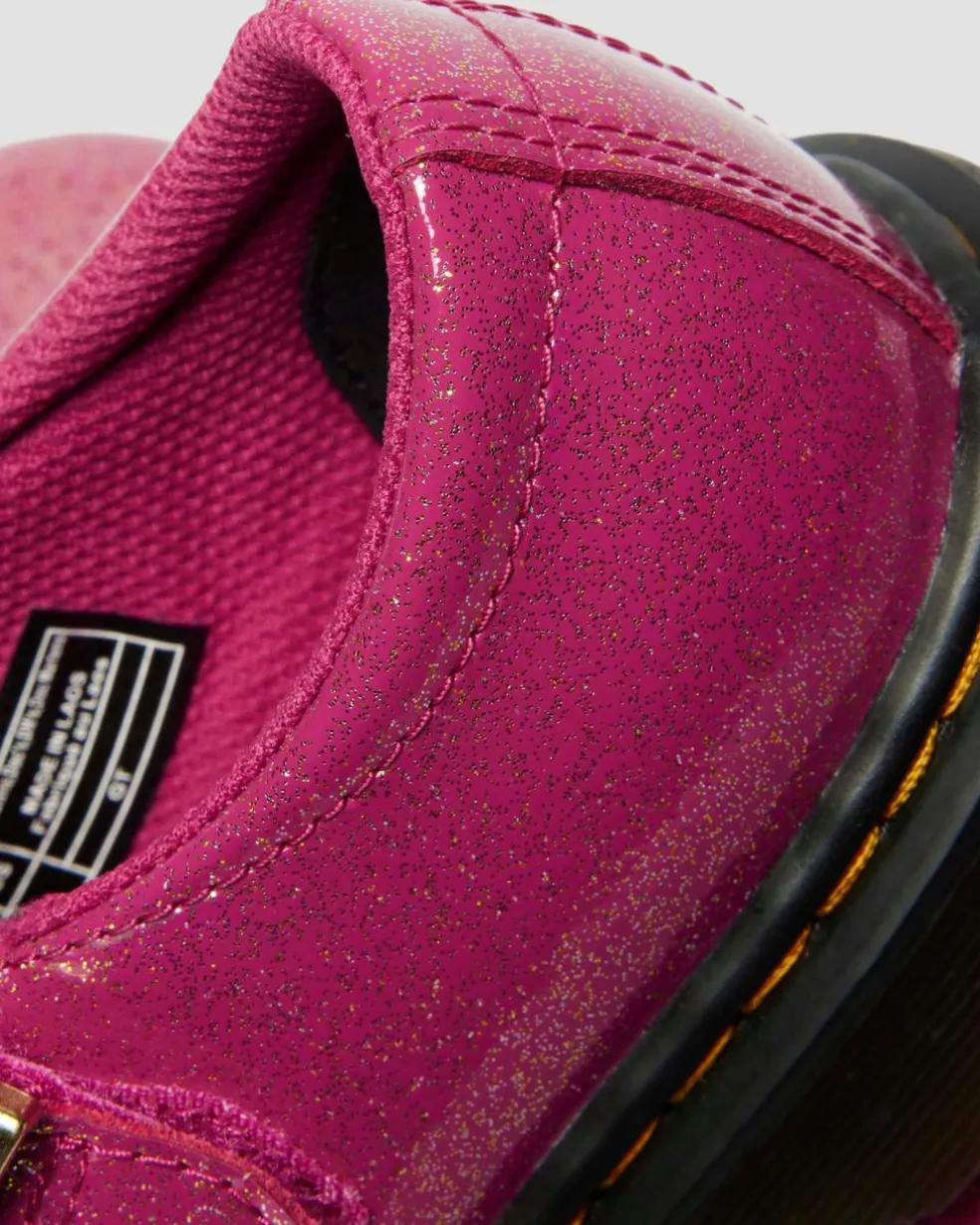 JUNIOR 8065 GLITTER PATENT LEATHER MARY JANE SHOES in Fuchsia