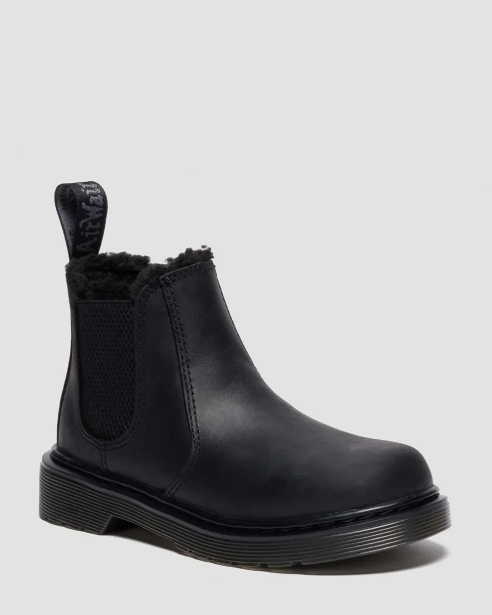 Junior 2976 Leonore Faux Fur Lined Chelsea Boots in Black