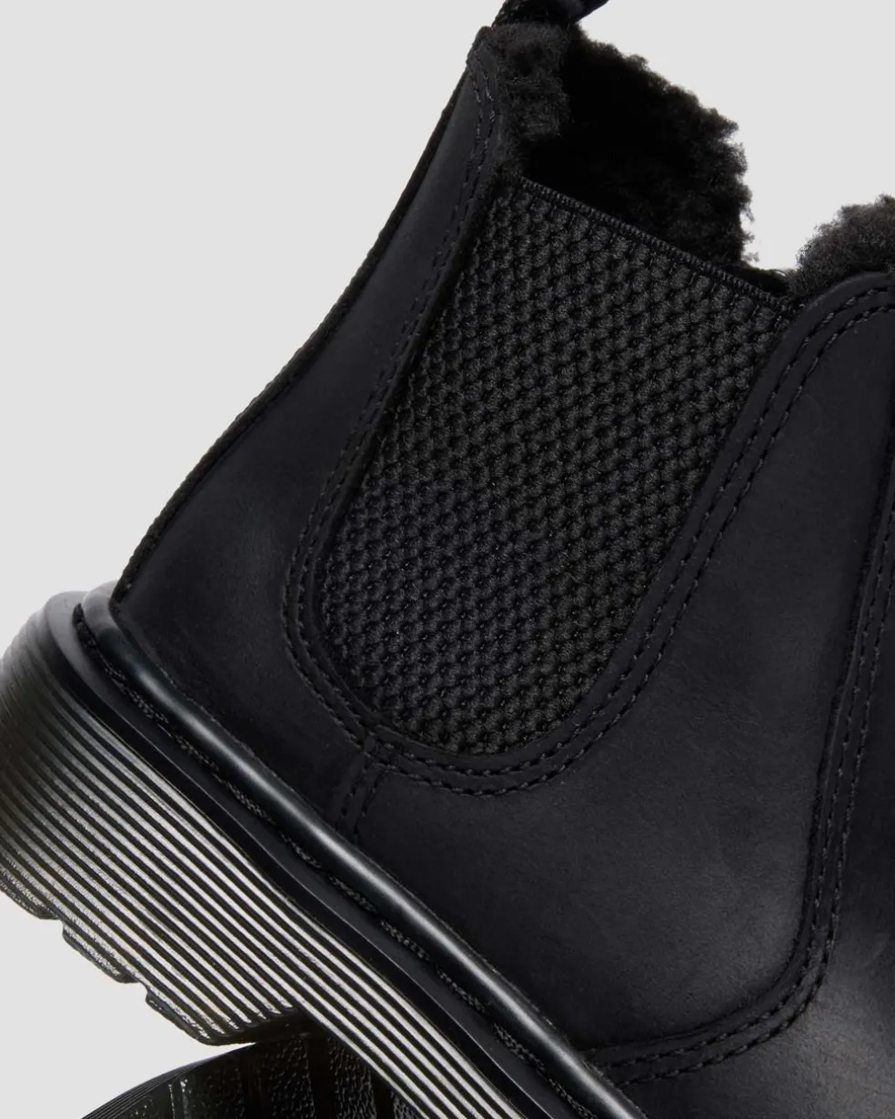 Junior 2976 Leonore Faux Fur Lined Chelsea Boots in Black