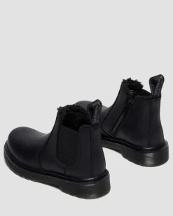 Junior 2976 Leonore Faux Fur Lined Chelsea Boots in Black