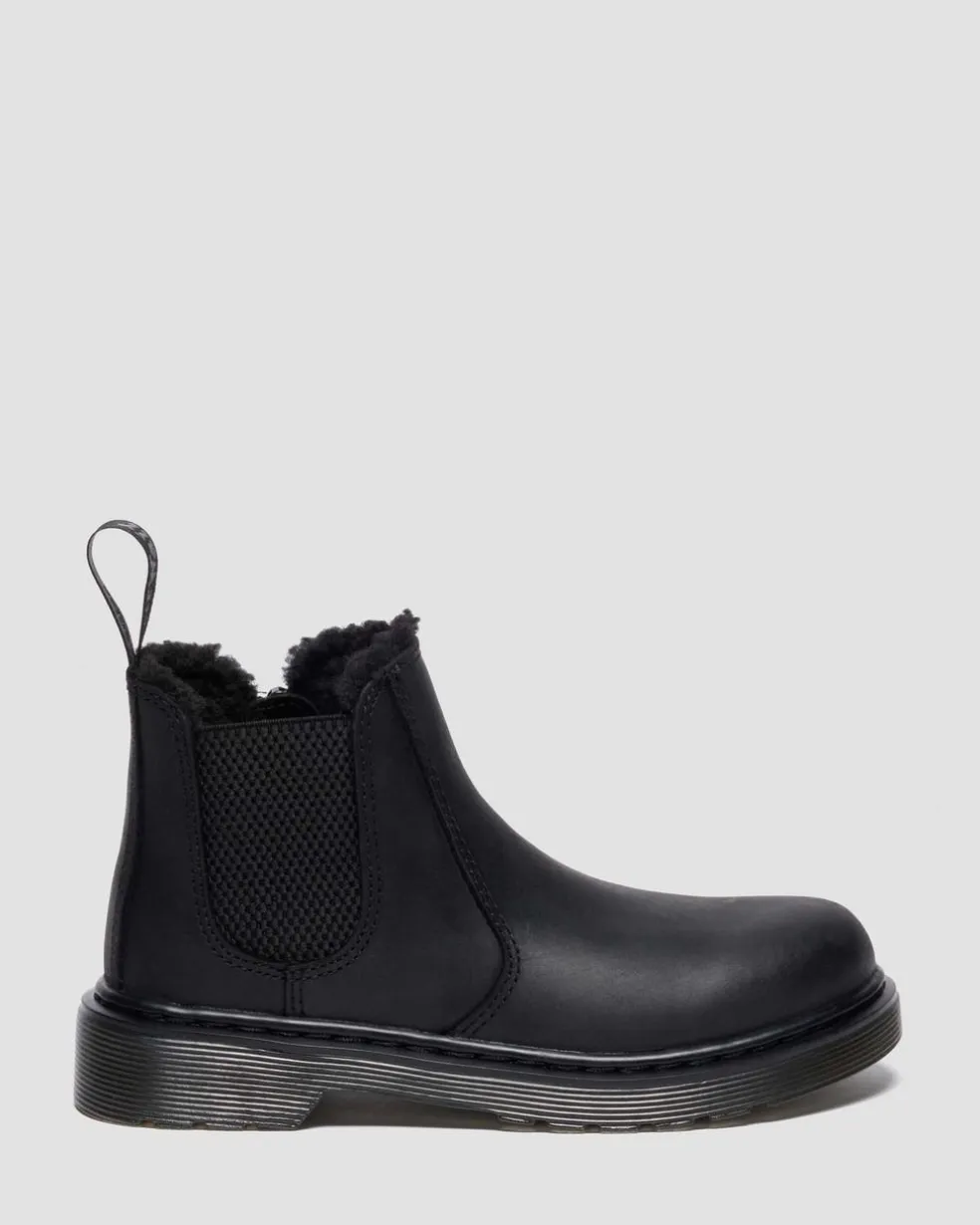 Junior 2976 Leonore Faux Fur Lined Chelsea Boots in Black