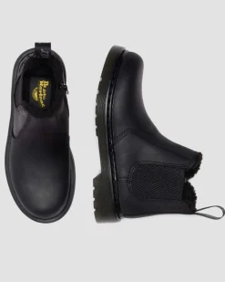 Junior 2976 Leonore Faux Fur Lined Chelsea Boots in Black
