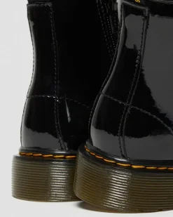 Junior 1460 Patent Leather Lace Up Boots in Black