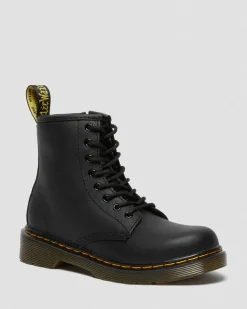Junior 1460 Softy T Leather Lace Up Boots in Black