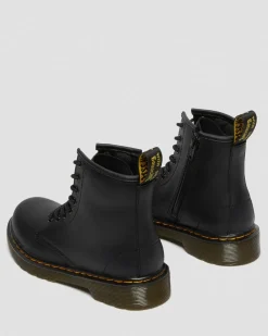 Junior 1460 Softy T Leather Lace Up Boots in Black