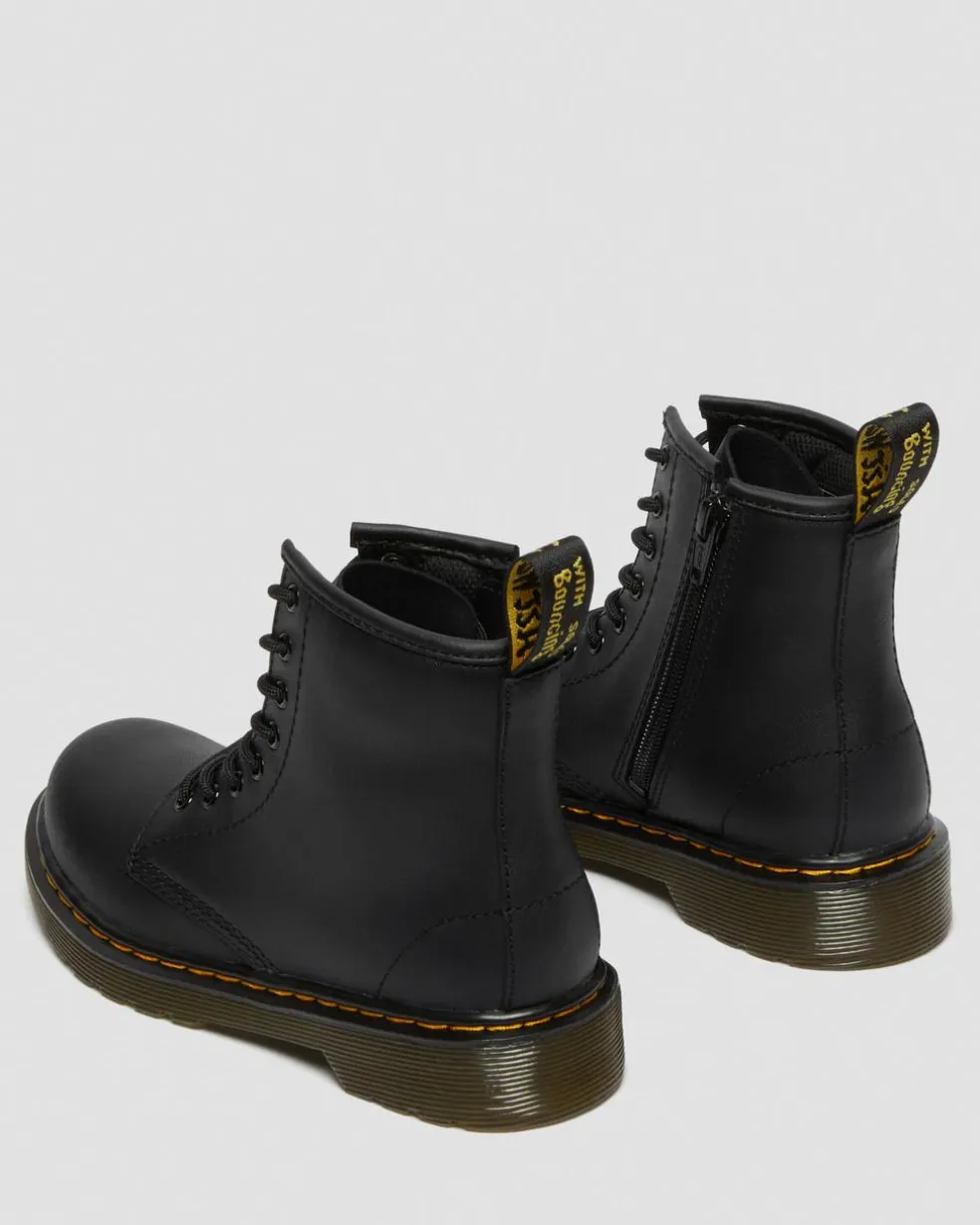 Junior 1460 Softy T Leather Lace Up Boots in Black