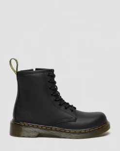 Junior 1460 Softy T Leather Lace Up Boots in Black