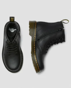 Junior 1460 Softy T Leather Lace Up Boots in Black