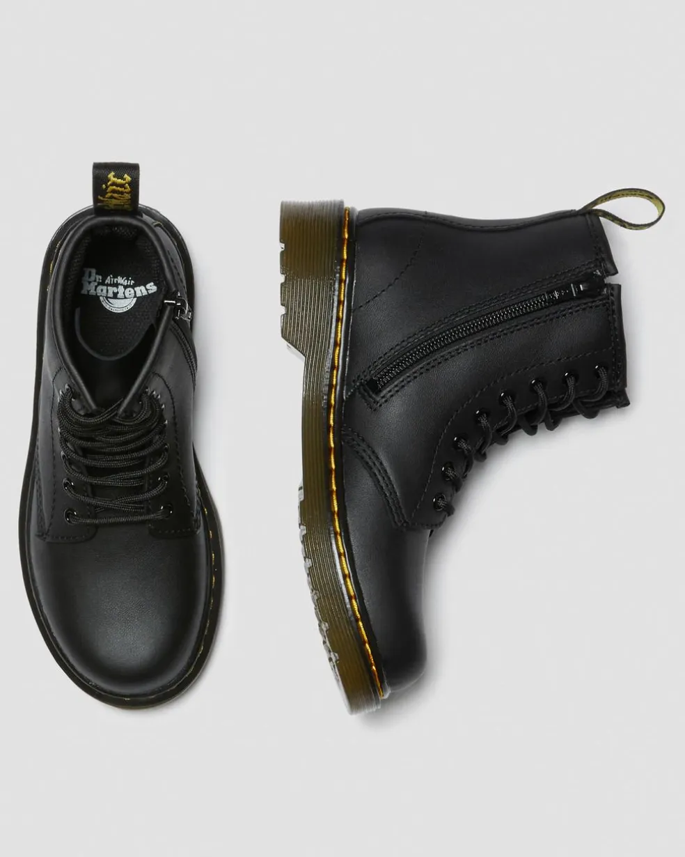 Junior 1460 Softy T Leather Lace Up Boots in Black