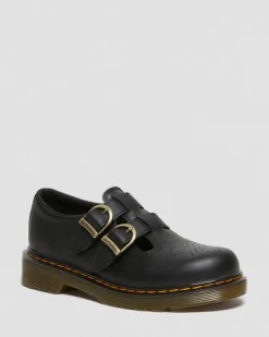 Junior 8065 Softy T Leather Mary Jane Shoes in Black