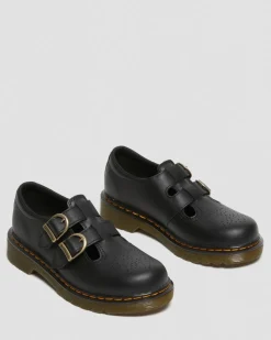 Junior 8065 Softy T Leather Mary Jane Shoes in Black