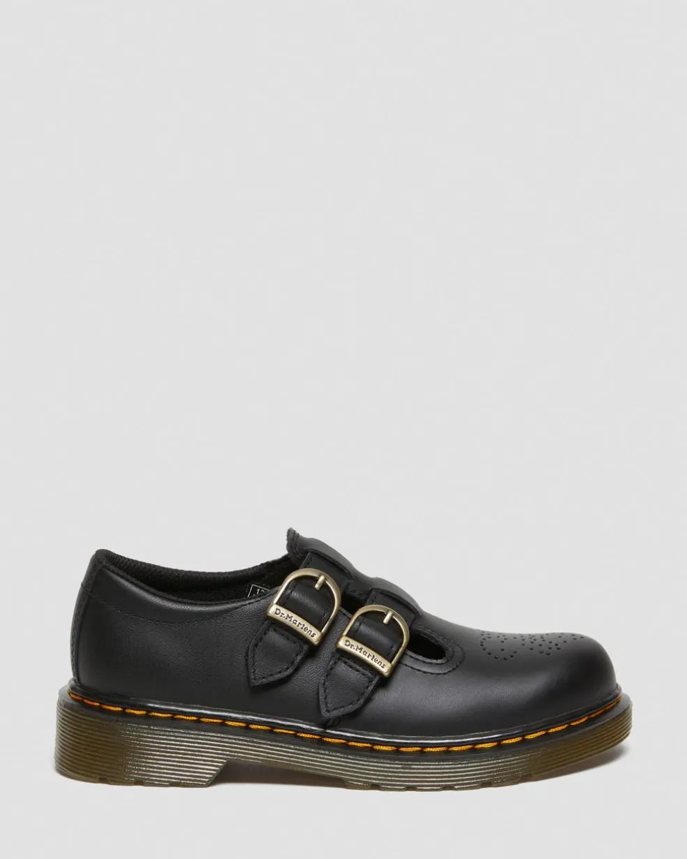 Junior 8065 Softy T Leather Mary Jane Shoes in Black