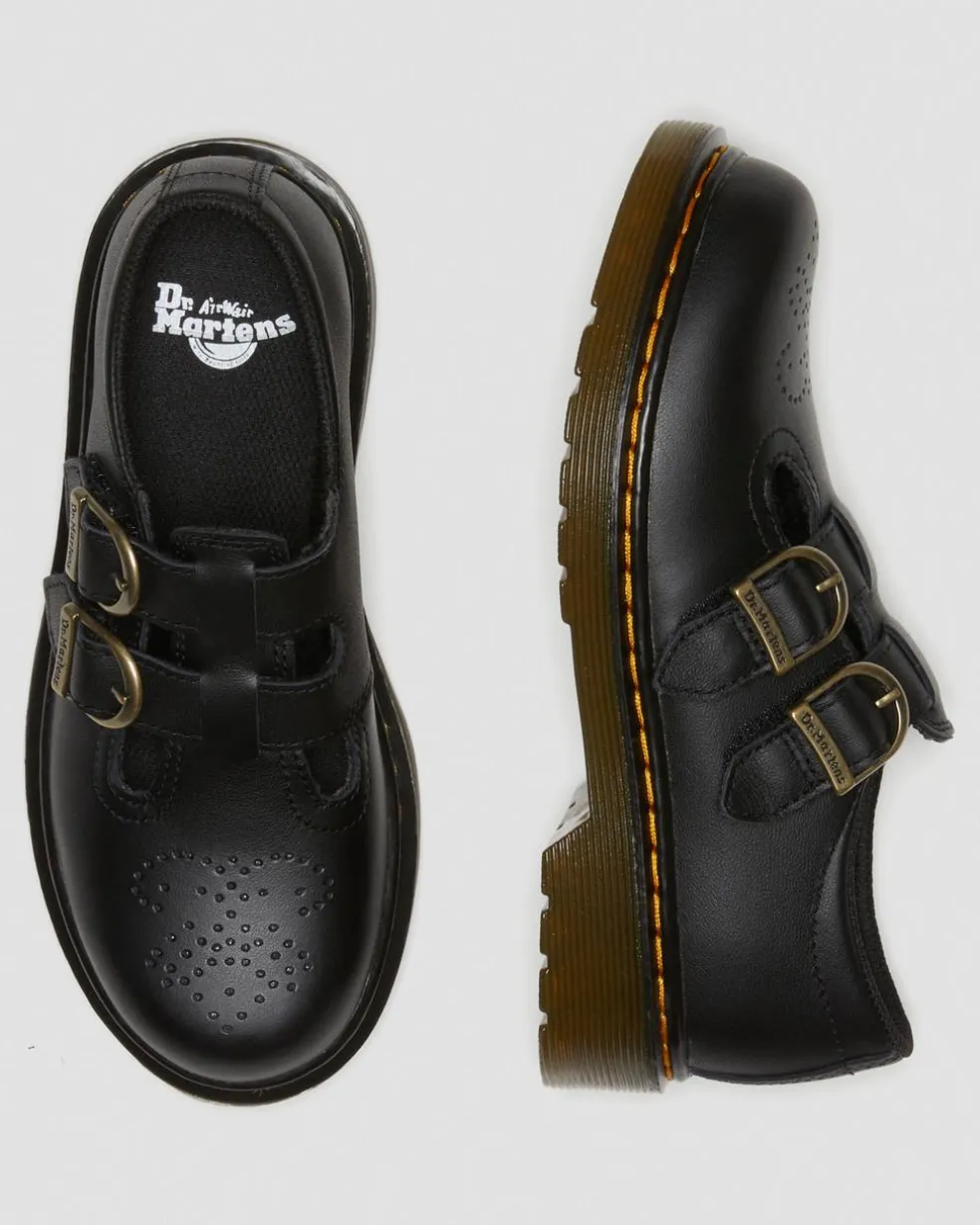 Junior 8065 Softy T Leather Mary Jane Shoes in Black
