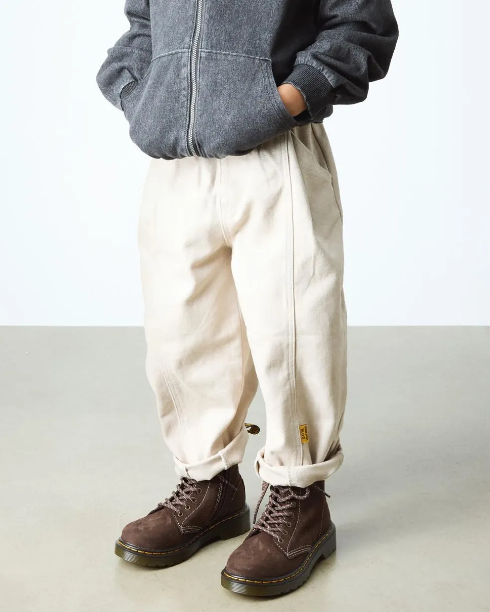 Junior 1460 Tumbled Nubuck Boots in Dark Brown