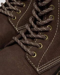 Junior 1460 Tumbled Nubuck Boots in Dark Brown