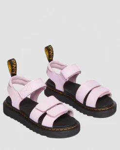 Junior Klaire Athena Leather Strap Sandals in Pale Pink