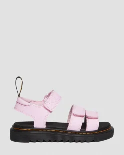 Junior Klaire Athena Leather Strap Sandals in Pale Pink
