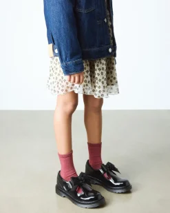 Junior Polley Ii Bow Patent Leather Mary Jane Shoes in Black