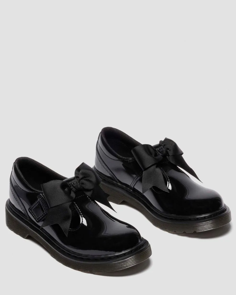 Junior Polley Ii Bow Patent Leather Mary Jane Shoes in Black
