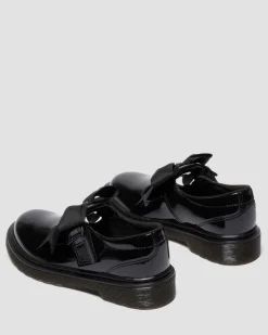 Junior Polley Ii Bow Patent Leather Mary Jane Shoes in Black