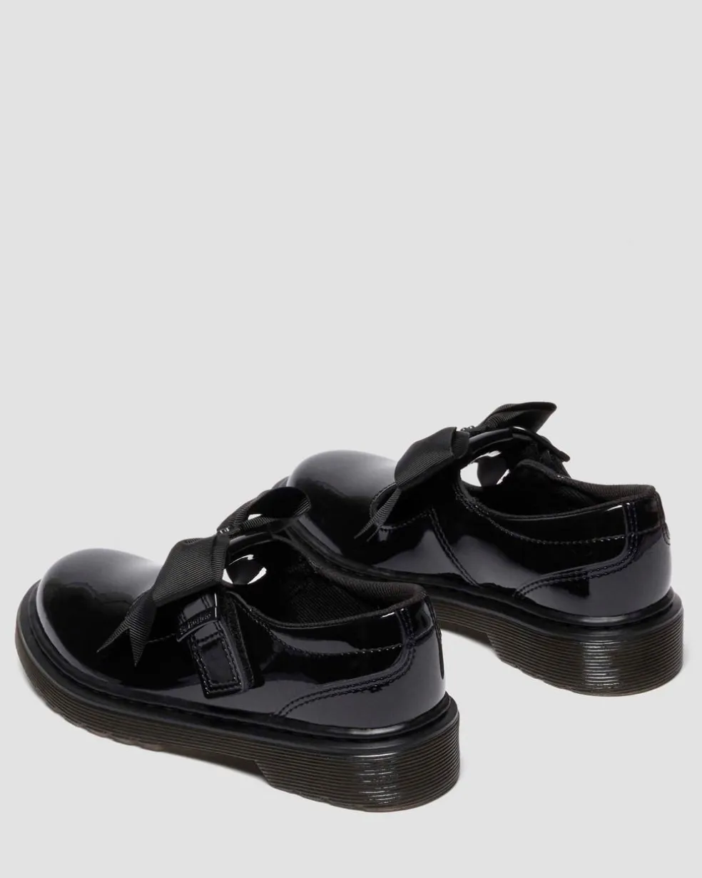 Junior Polley Ii Bow Patent Leather Mary Jane Shoes in Black