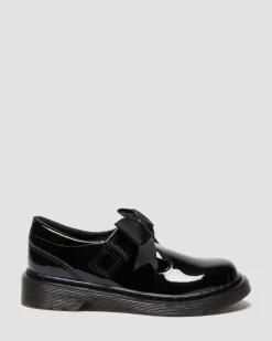 Junior Polley Ii Bow Patent Leather Mary Jane Shoes in Black