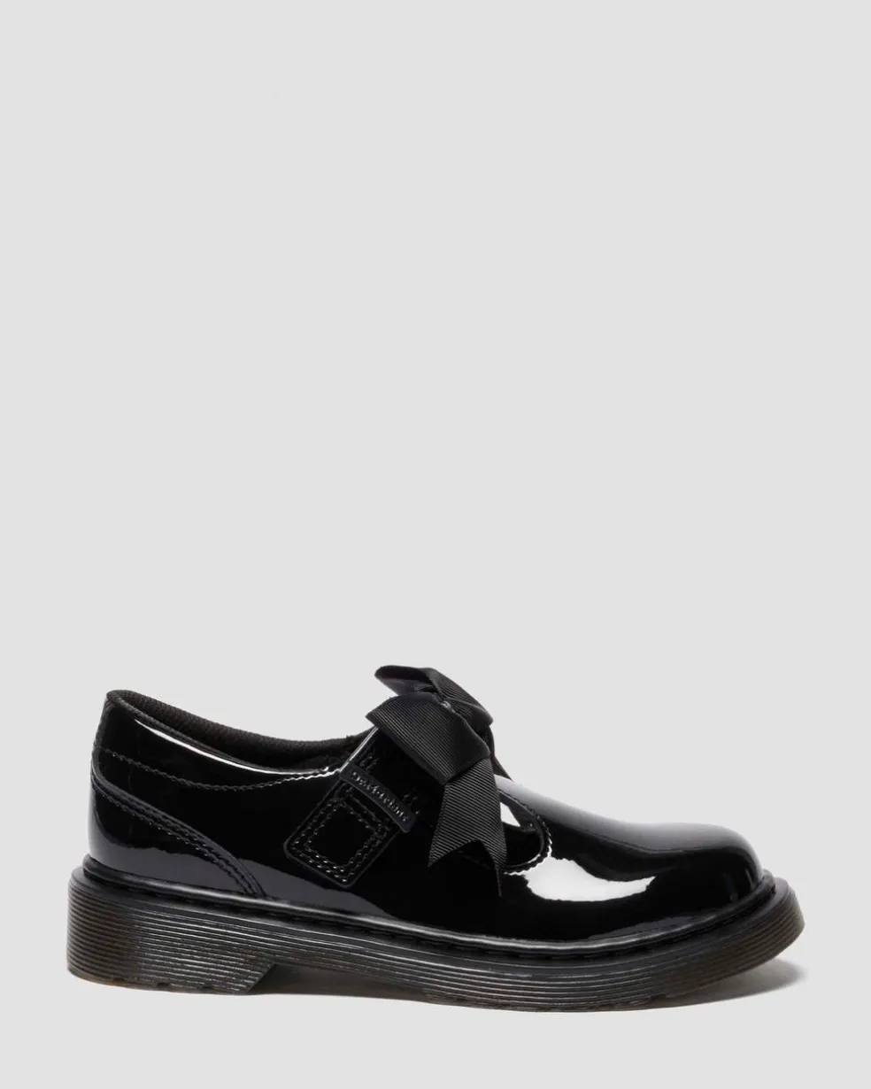 Junior Polley Ii Bow Patent Leather Mary Jane Shoes in Black