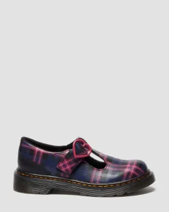 JUNIOR POLLEY II PINK TARTAN MARY JANE SHOES