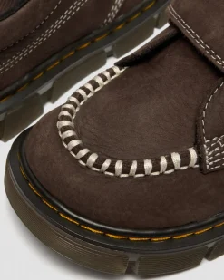 Junior Raffe Strap Tumbled Nubuck Strap Shoes in Dark Brown