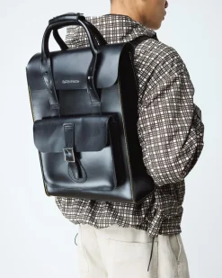 Kiev Leather Backpack in Black