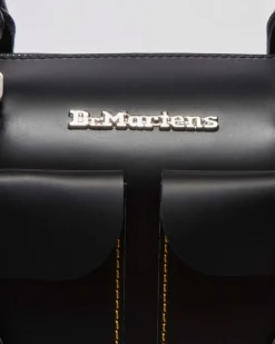 Kiev Leather Top Handle Bag in Black