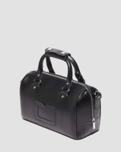 Kiev Leather Top Handle Bag in Black