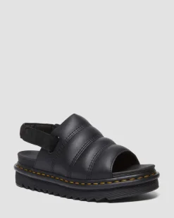 Kole Athena leather strap sandals in Black