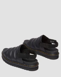 Kole Athena leather strap sandals in Black