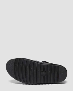 Kole Athena leather strap sandals in Black
