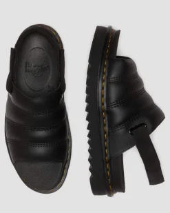 Kole Athena leather strap sandals in Black