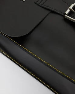 Leather Mini Backpack in Black