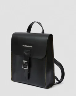 Leather Mini Backpack in Black