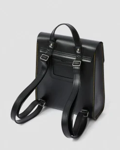 Leather Mini Backpack in Black