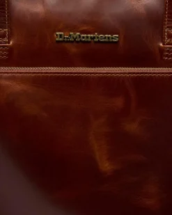 LEATHER TOTE BAG in Amber Tan