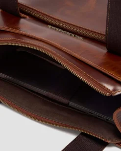 LEATHER TOTE BAG in Amber Tan