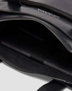LEATHER TOTE BAG in Black