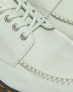Lowell Buttersoft leather moc toe shoes in Sage Green